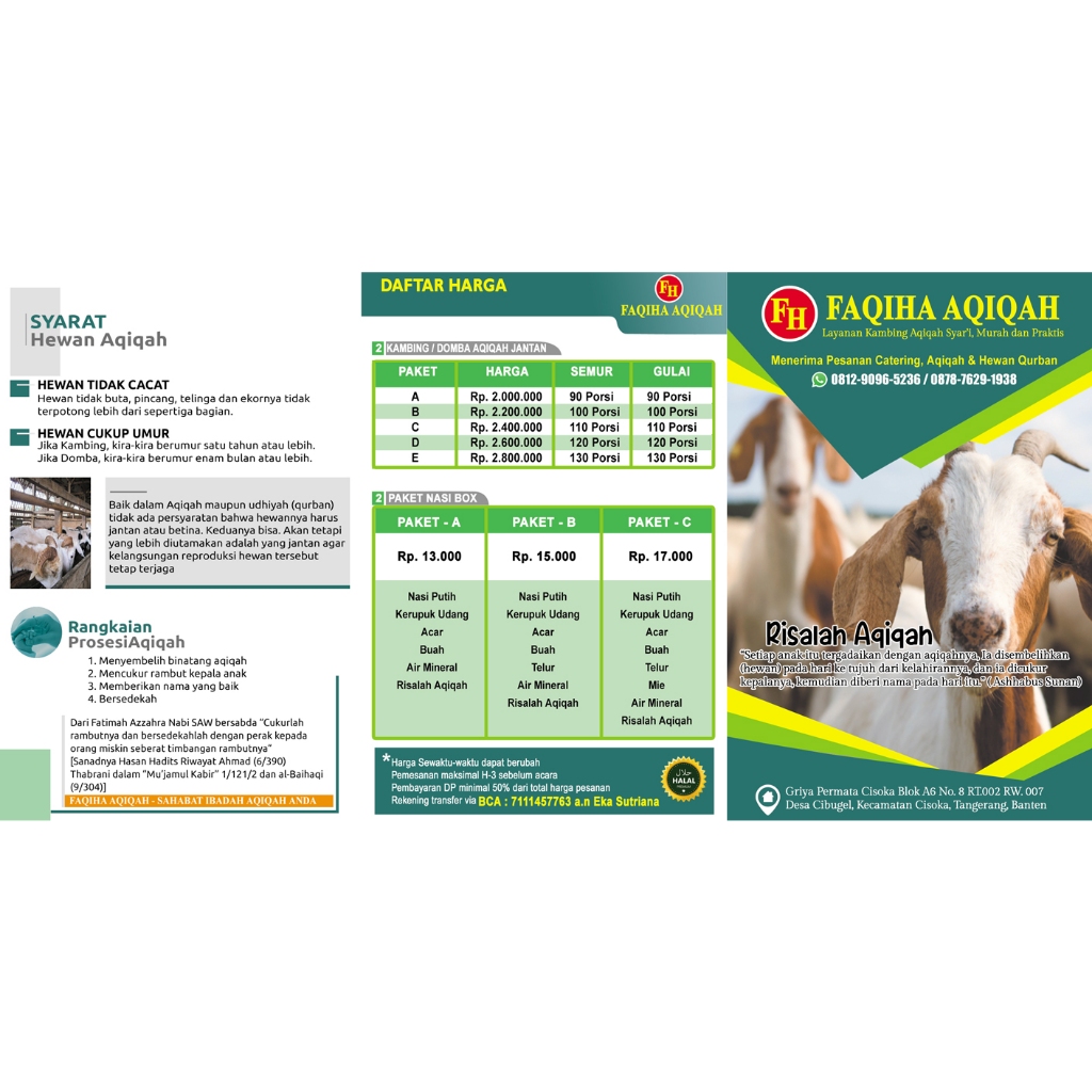 Cetak risalah aqiqah