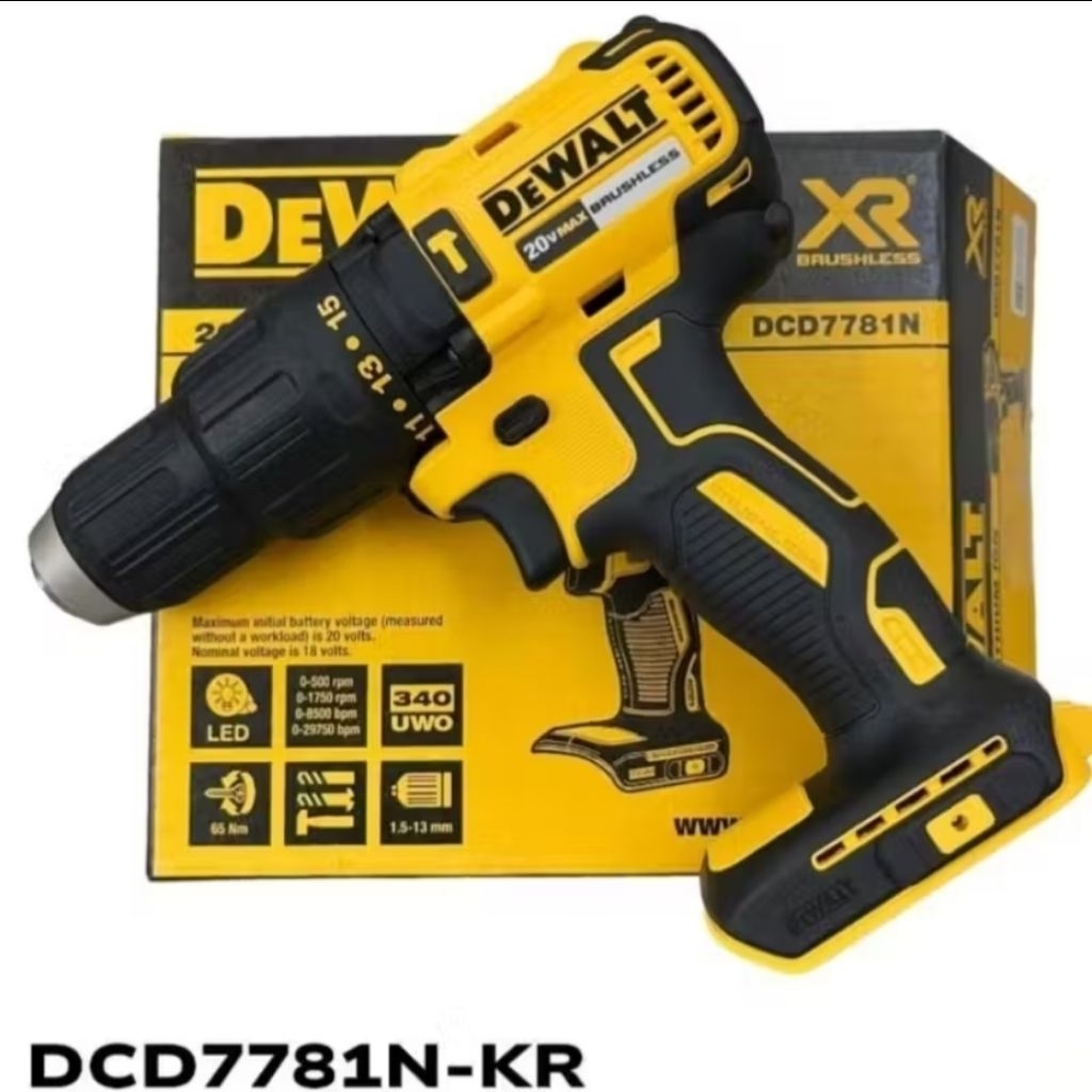 Dewalt DCD7781N Mesin Bor Cordless Hammer Drill 20V Dewalt Dcd7781