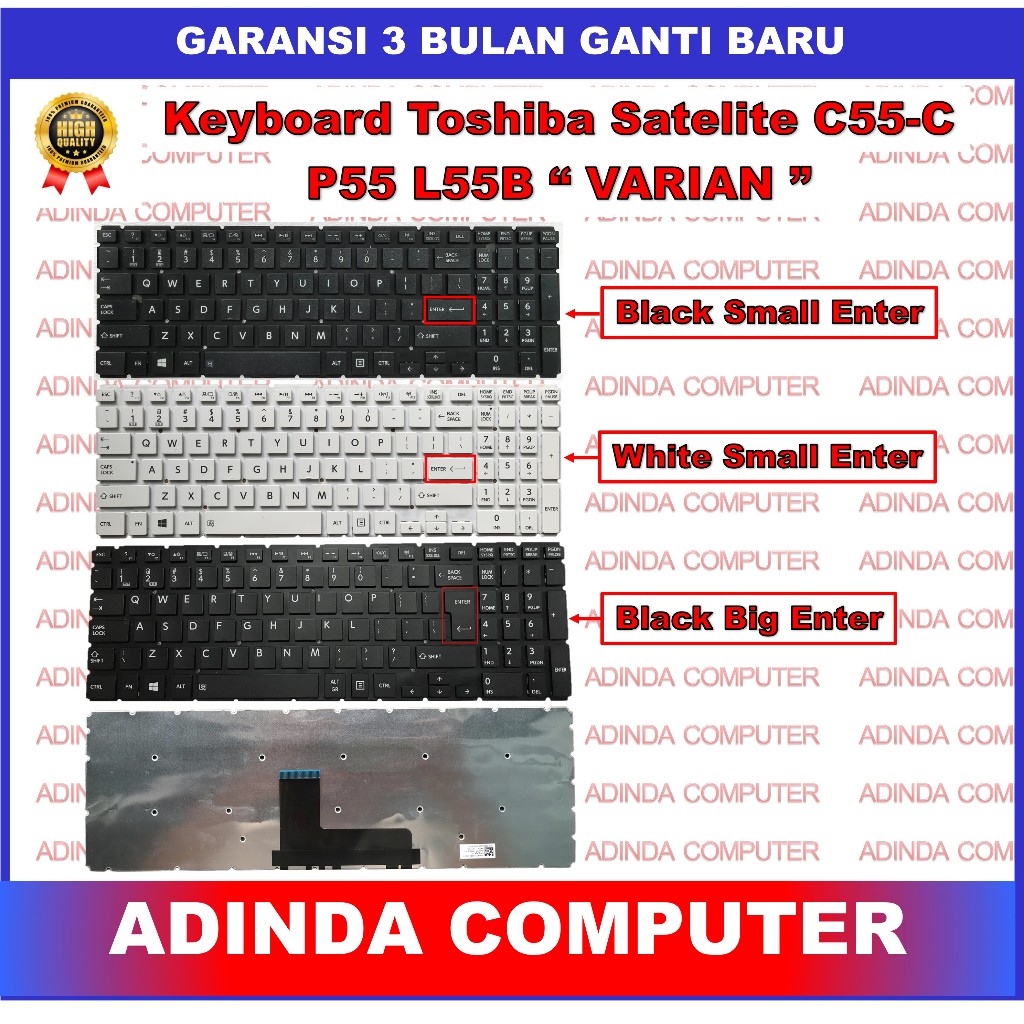 Keyboard Toshiba Satelite C55-C L55B L55-B L70C L70-C P50-C P50C S50-B C55-c5268 C55-c5270 Black Whi