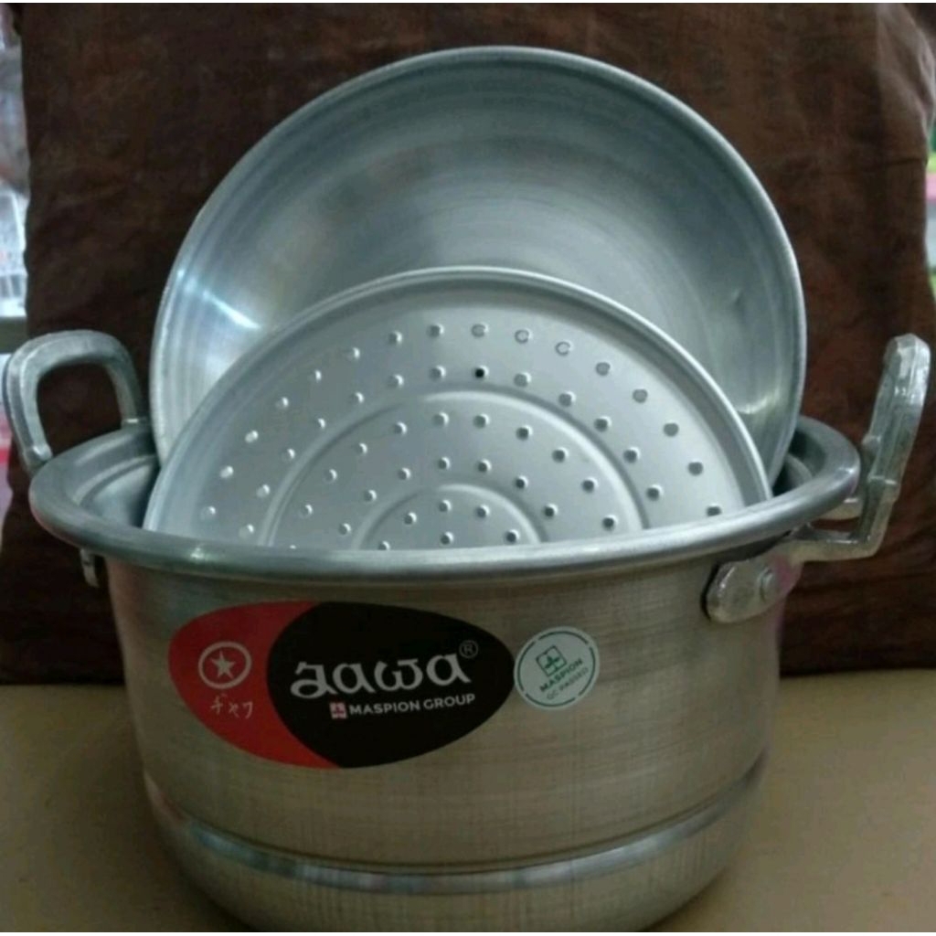 Dandang/kukusan/soblok aluminium Jawa Maspion, 0.5 kg, 1kg 1.5kg, 2kg, 2.5kg (Gojek/Grab only)