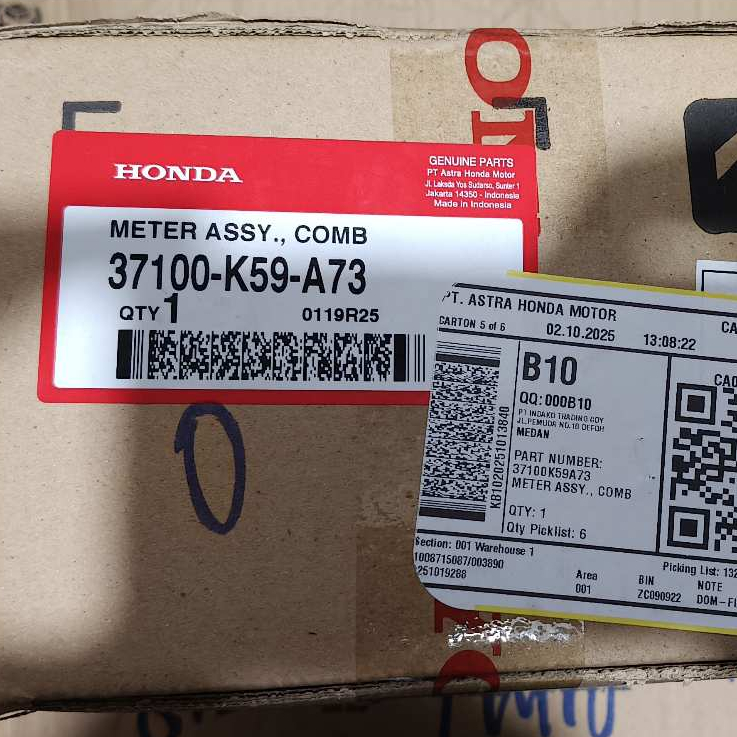 37100K59A73 Speedometer (Meter Assy) Honda Vario 150 eSP 37100-K59-A73