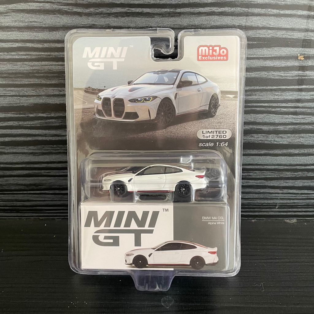Mini GT BMW M4 CSL Alpine White Blister Sealed