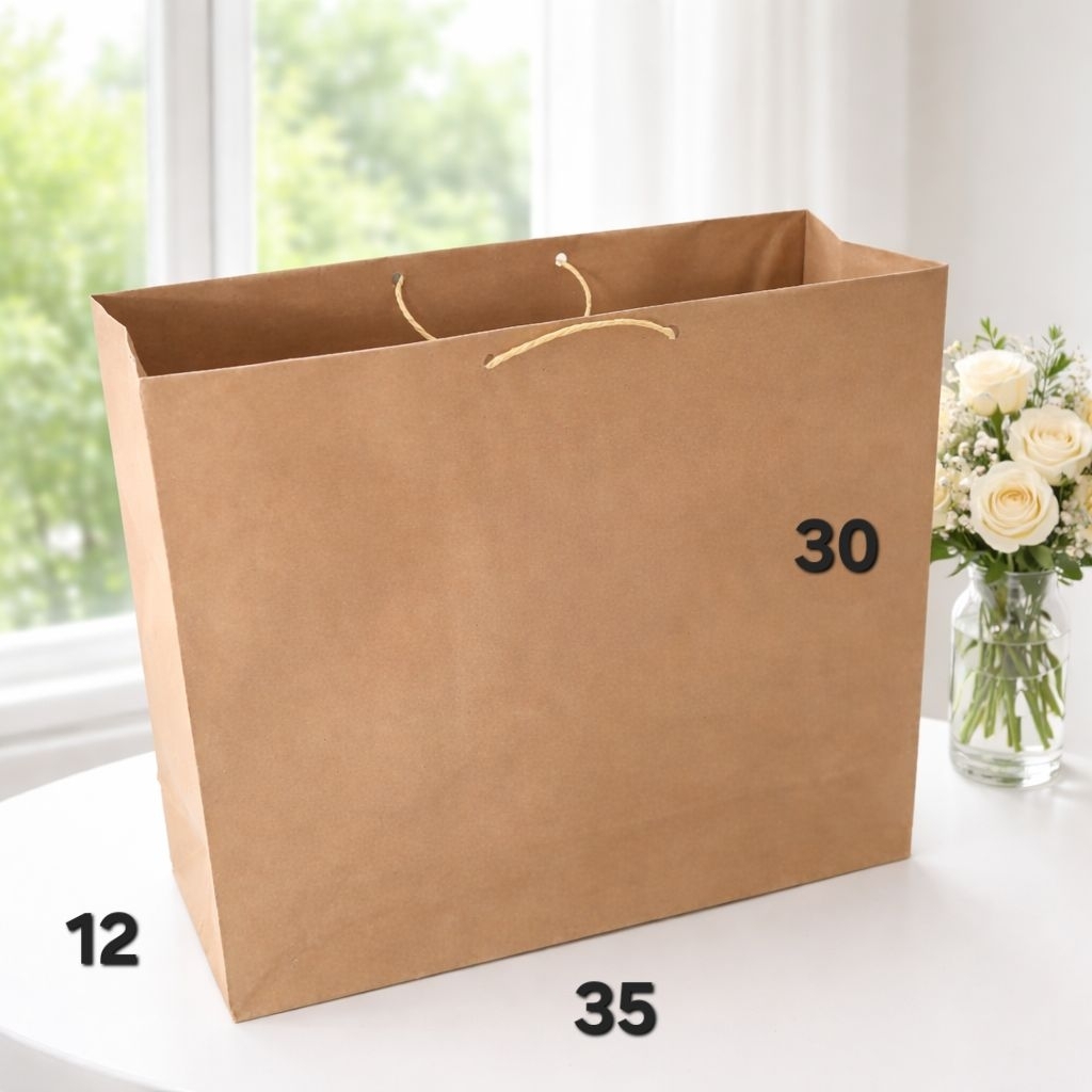 PAPERBAG / TAS KERTAS COKLAT 35X12X30