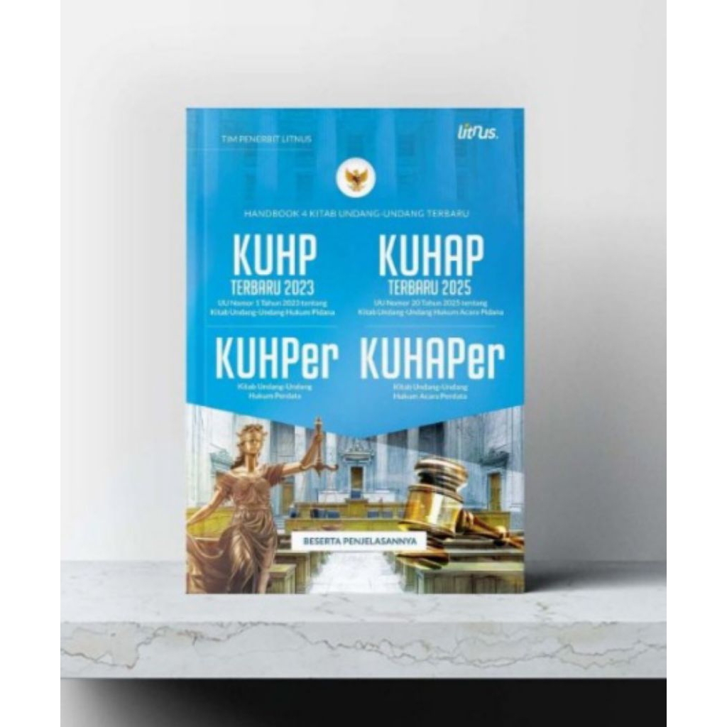 BUKU ORIGINAL HANDBOOK 4 KITAB UU TERBARU KUHP 2023 KUHAP 2025 KUHPER  KUHAPER
