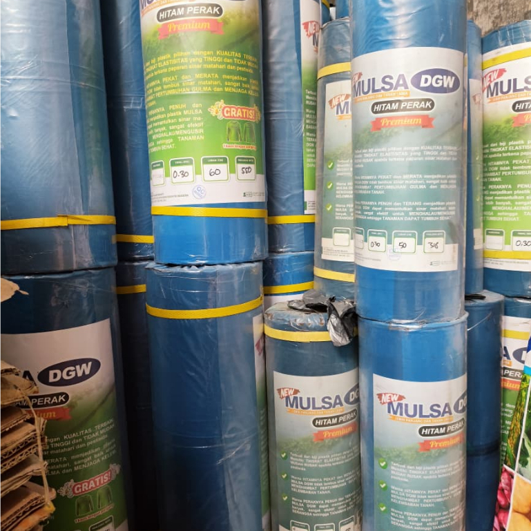 Plastik Mulsa Hitam Perak DGW Premium Lebar 120 CM Panjang 265 M -+ 9 KG