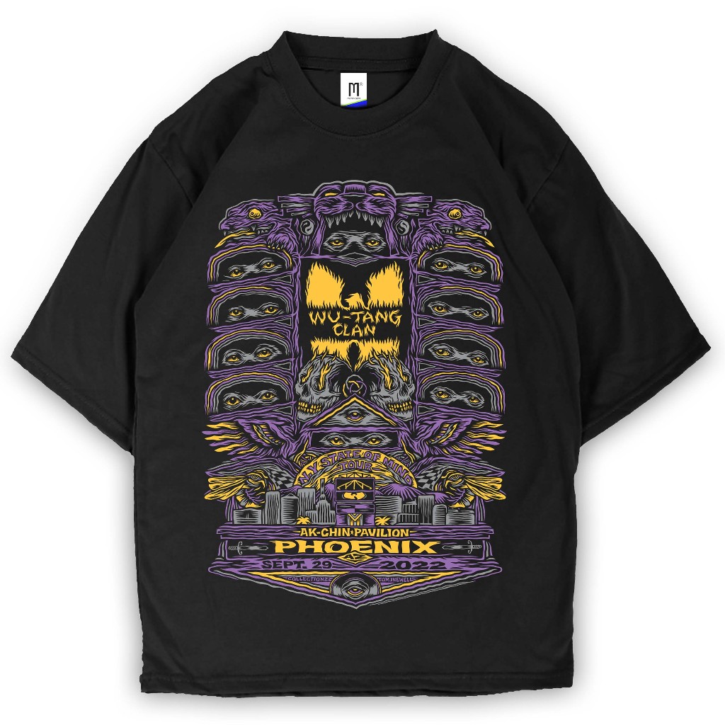 kaos WUTANG CLAN Premium tshirt vintage oversize tag merchons sablon plastisol cotton combed