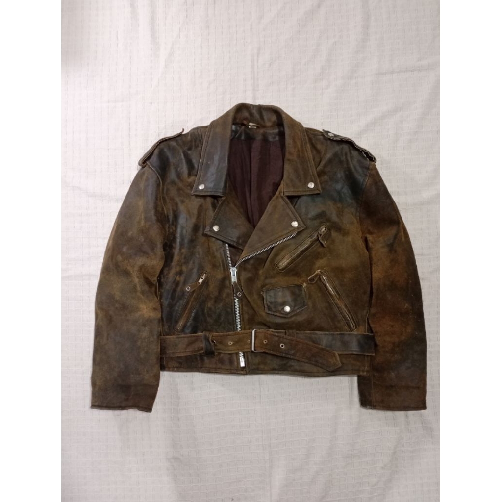 Jaket Kulit Suede Ramones Tebal