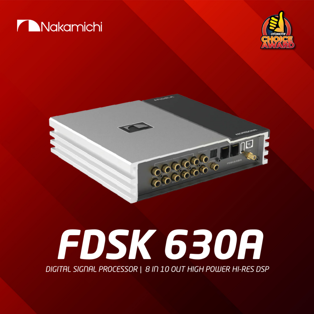 Nakamichi DSP Power Amplifier Digital Signal Processor Audio Mobil Fidela FDSK 630A