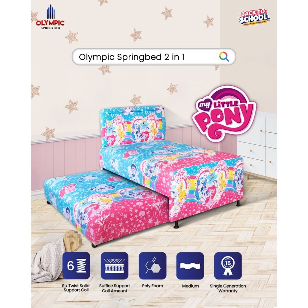 SPRING BED OLYMPIC 2 in 1 KARAKTER atau KASUR SPRING BED SORONG