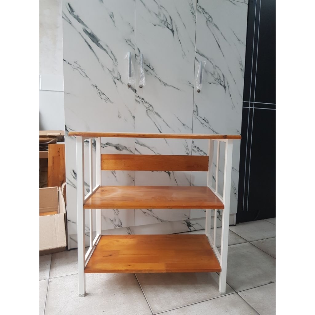 [INDO MEUBEL] RAK TV KAYU KAKI BESI, RAK DISPENSER KAYU KAKI BESI, RAK KOMPOR KAYU KAKI BESI, RAK SE