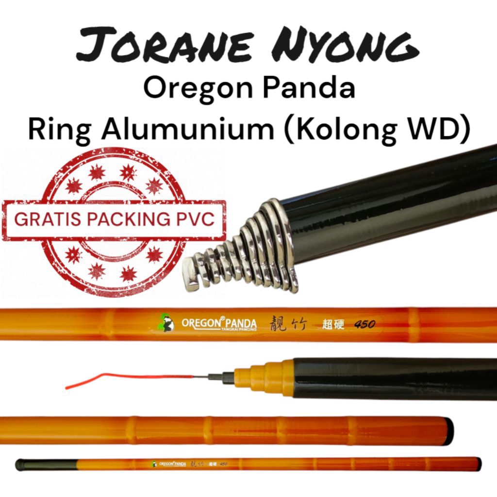 Joran Tegek Oregon Panda Ring Alumunium / Kolong WD + Sungu / Tanduk