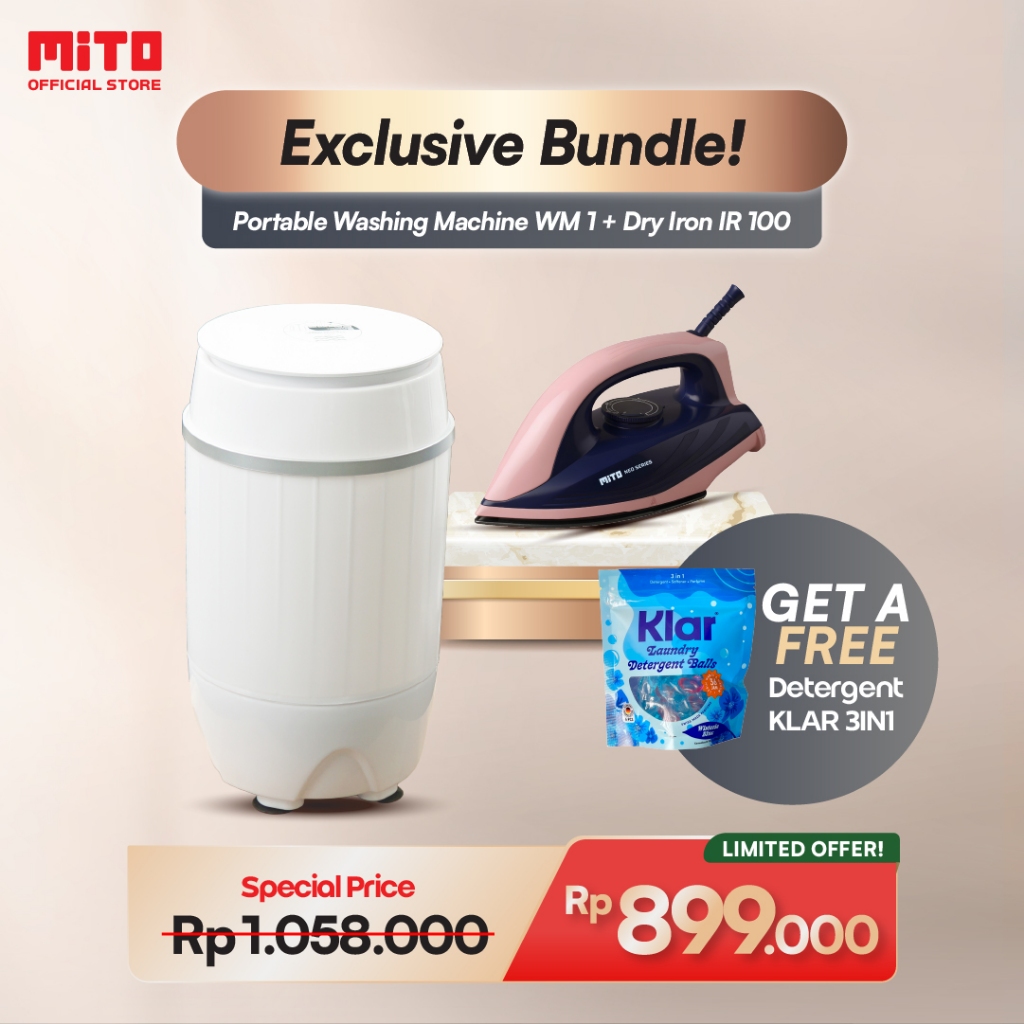 MITO Washing Machine Mesin Cuci Portable 3.5 Kg WM1 Original