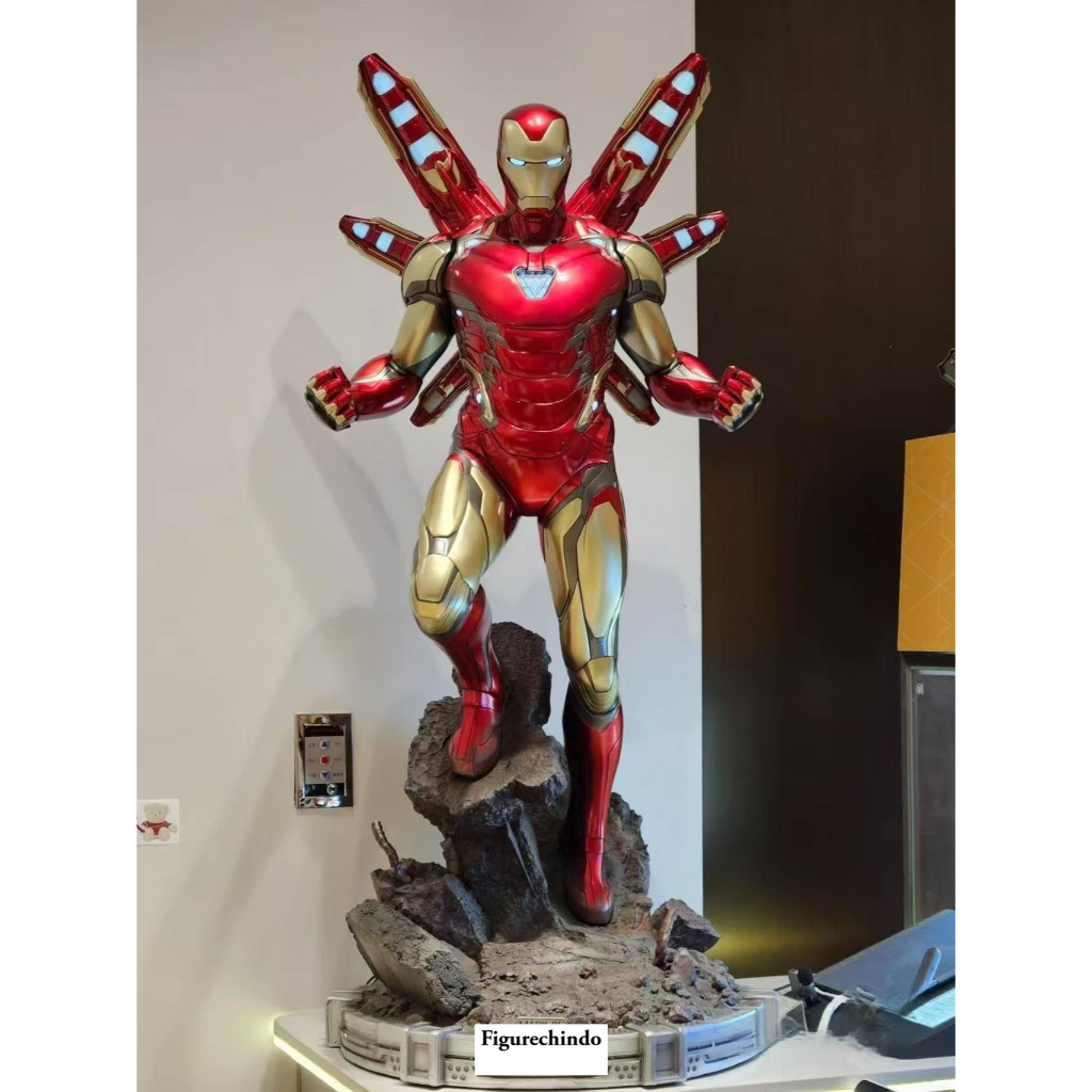 [ Ready ] RESIN Statue Iron Man [ Queen Studio ] Skala 1/2 LED Design