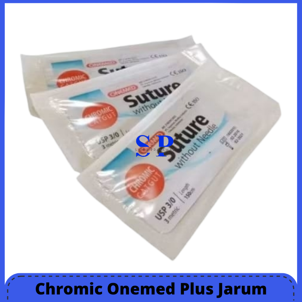 Ecer Onemed Chromic Plus Jarum 2/0 3/0 / Benang Chromic / Catgut Onemed