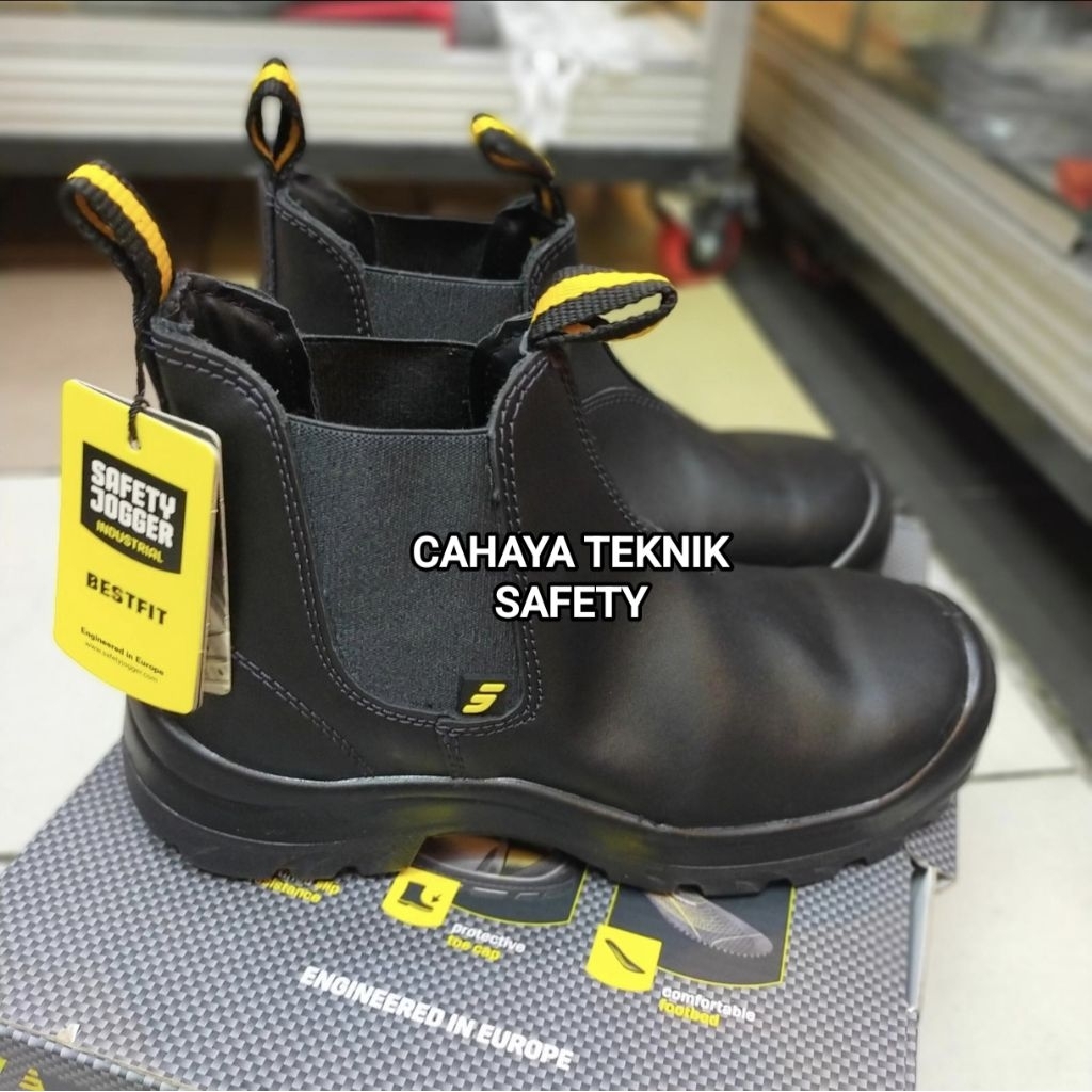 Sepatu Safety Jogger BESTFIT S1P Original Terbaru / Safety Shoes Pria Jogger BESTFIT Hitam Termurah 