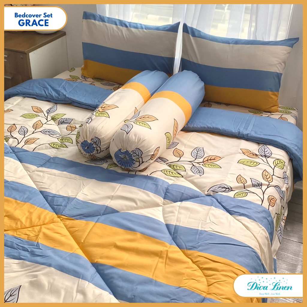 Diva Linen Bed Cover Selimut motif Grace