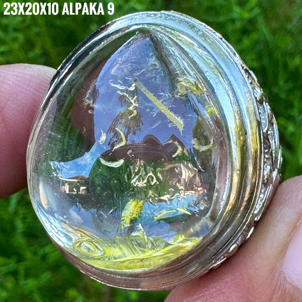 Cincin Batu Akik Natural Kecubung Air Luster (Asli Alam)