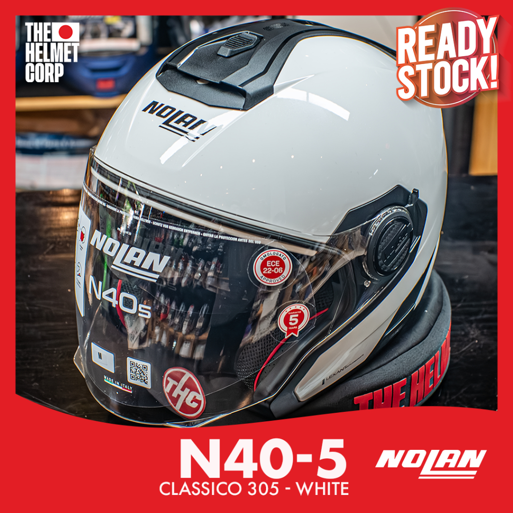 HELM HALF FACE NOLAN N40-5 CLASSICO 305 WHITE HELM HALF FACE PREMIUM N40-5