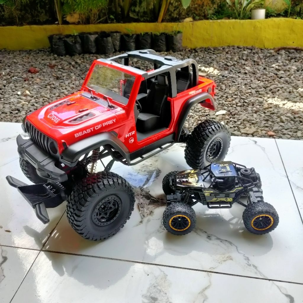mobil remote control Jeep super jumbo skala 1:8 4x4 panjang 50cm