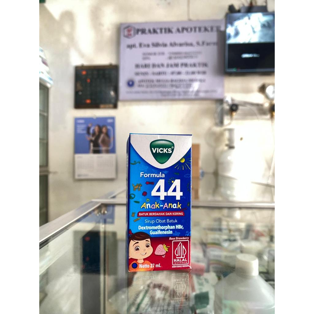 Sirup Obat Batuk Anak Vicks Formula 44 27ml - Meredakan Batuk Kering dan Batuk Berdahak