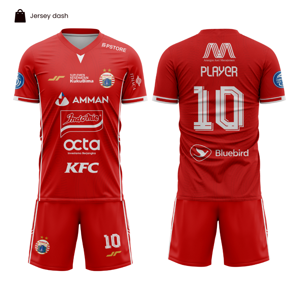 Jersey Bola PERSIJA HOME 2022/2023 Full Printing Polyester Dryfit