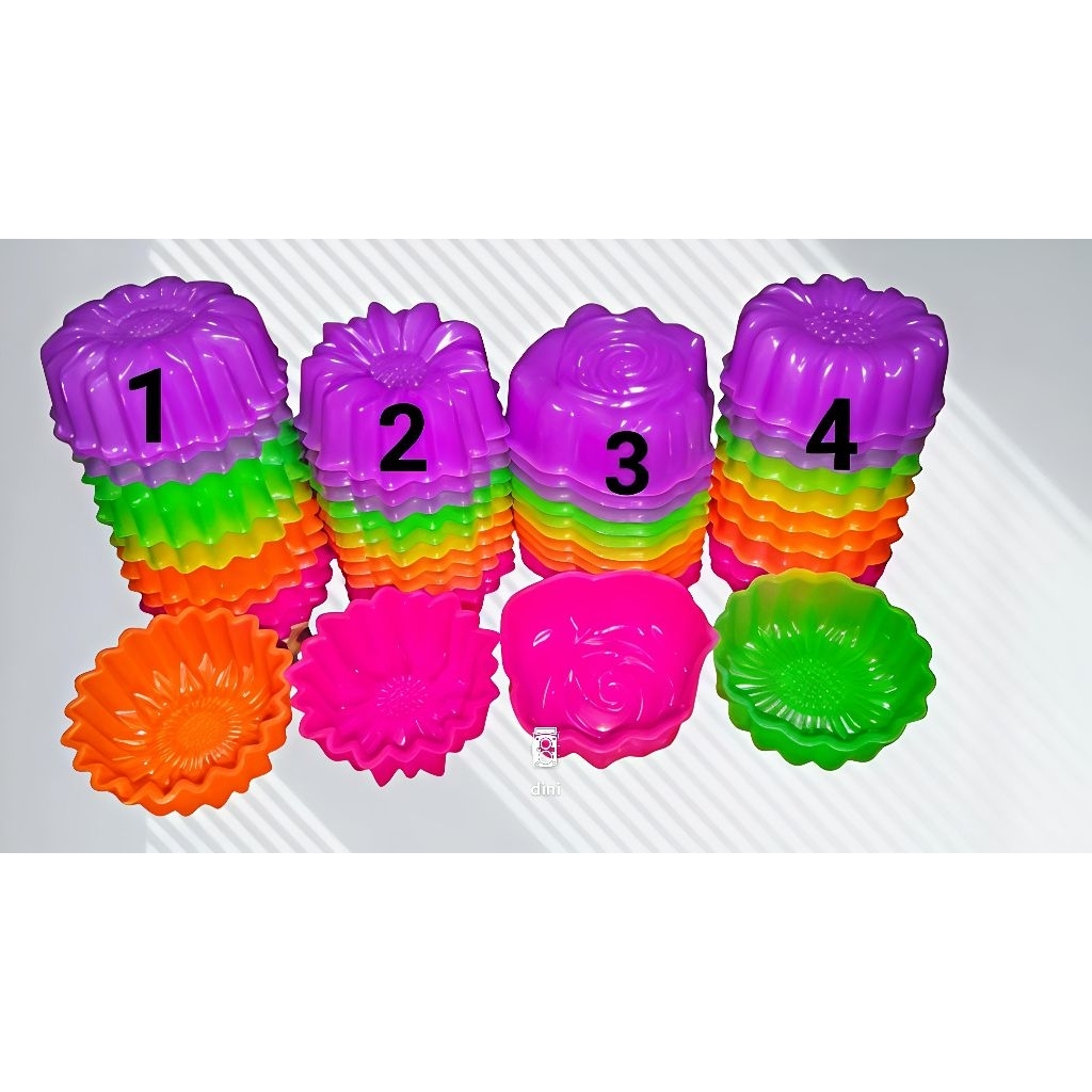 CETAKAN BUNGA KH 12PCS DIAMETER 7 CETAKAN KARAKTER PUDING/KUE