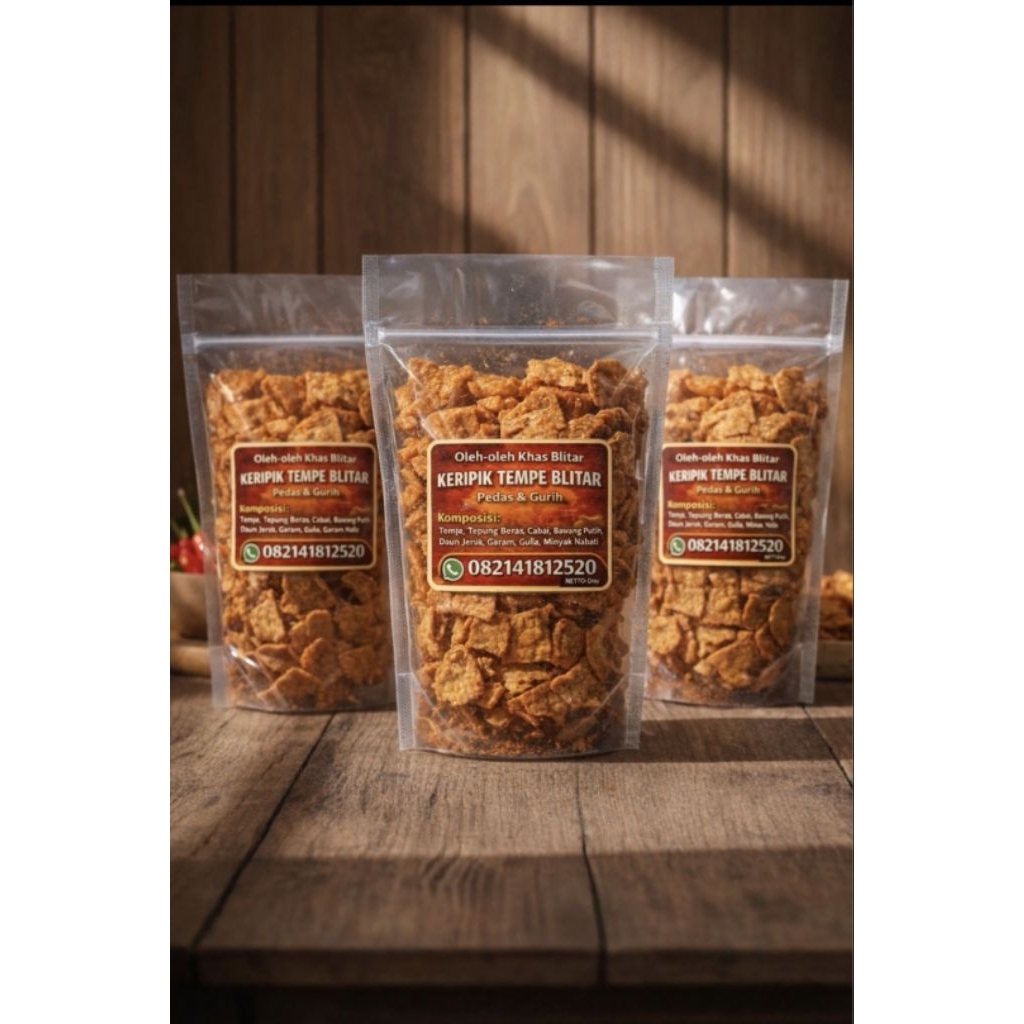 Cemilan kripik tempe pedas umkm