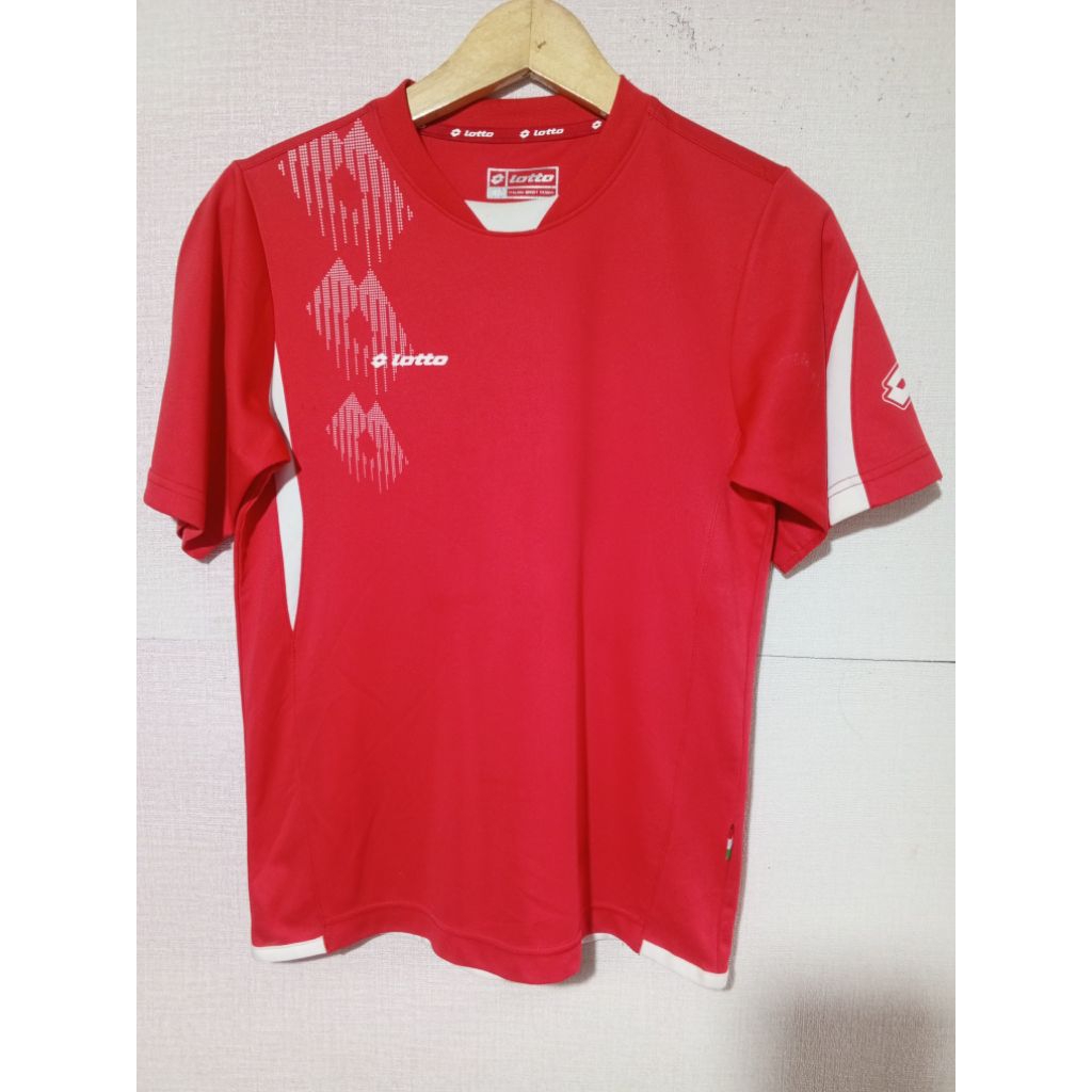 Baju kaos olahraga lengan pendek lotto S fit M second