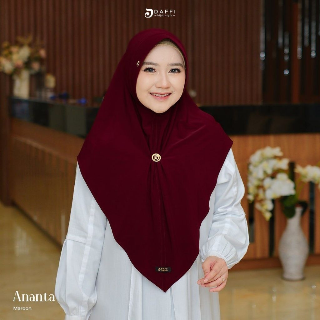 BERGO ANANTA DAFFI HIJAB FREE BROS MODEL LANCIP JILBAB DAILY SIMPEL