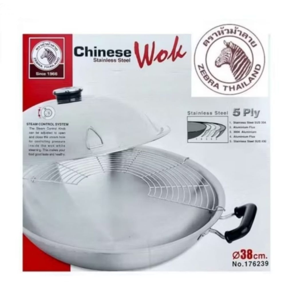 ZEBRA PANCI CHINESE WOK 38CM 176239