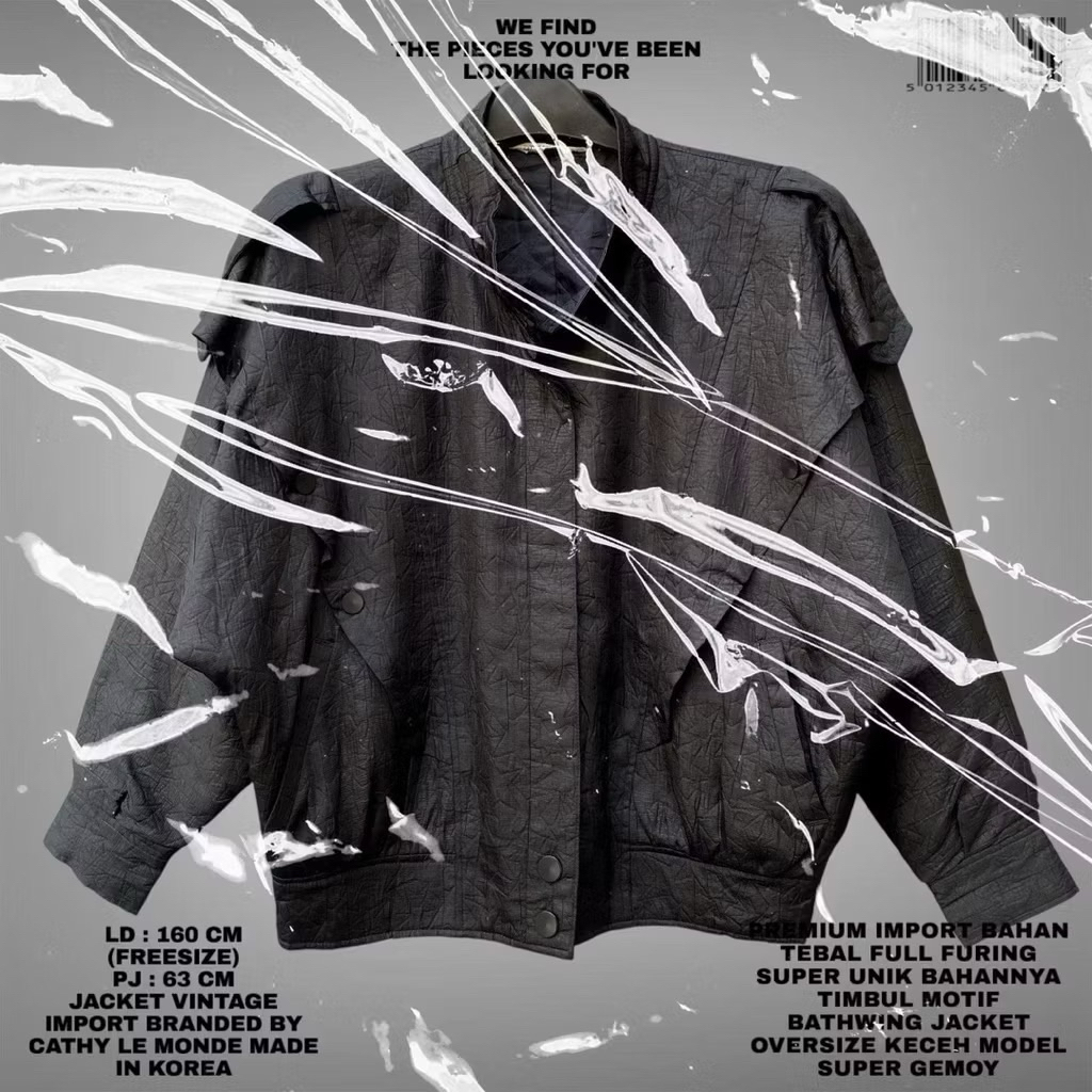 FLASMA/CATHY LE MONDE ORIGINAL KOREAN JACKET CROP TEBAL PREMIUM/CROP JACKET LEATHER KOREAN STYLE KOR