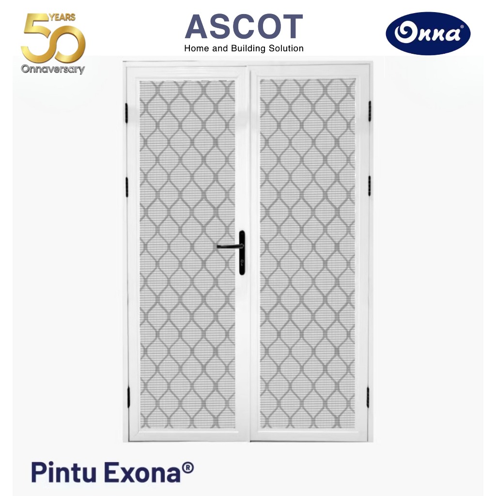 ONNA Pintu Exona Pintu Teralis Kasa Nyamuk Alumunium Minimalis Modern (Ukuran Custom)