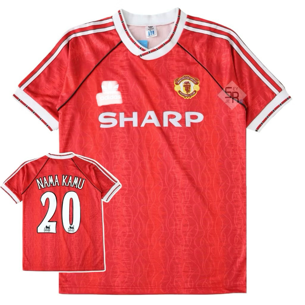 Jersey Manchester United Home 1991 1992 - Jersey Man United Retro Vintage Grade Original