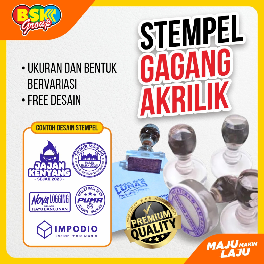 STEMPEL GAGANG AKRILIK/KRISTAL