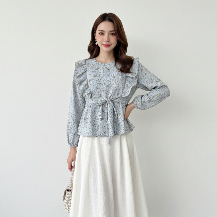 Blouse Ruffle Hana Vintage