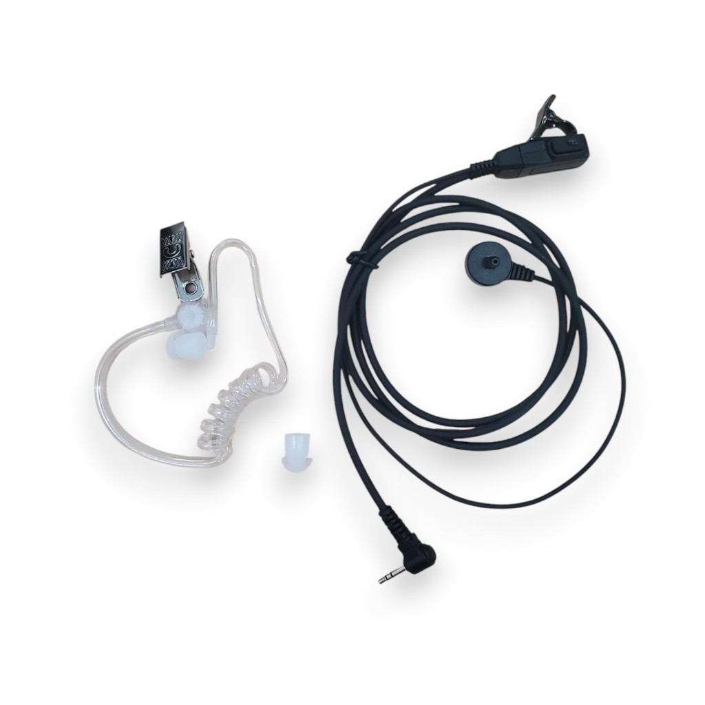 Headset Mic HT PTT Saluran Udara Earpiece Tunggal 1 Pin