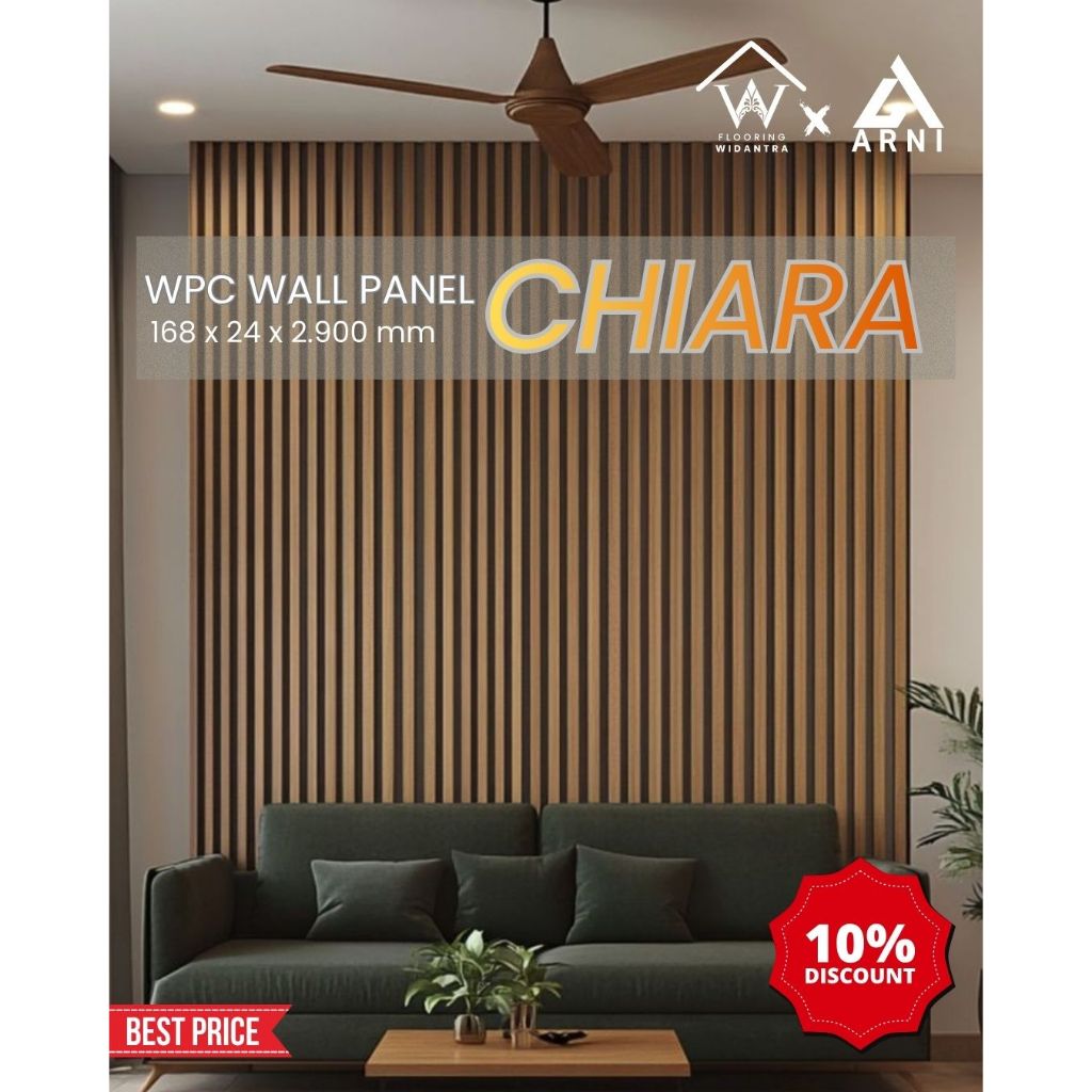 Diskon 10% Wpc Wallpanel Chiara Dekorasi Dinding 2,9m | Ruang Tamu | Kamar | Backdrop Tv