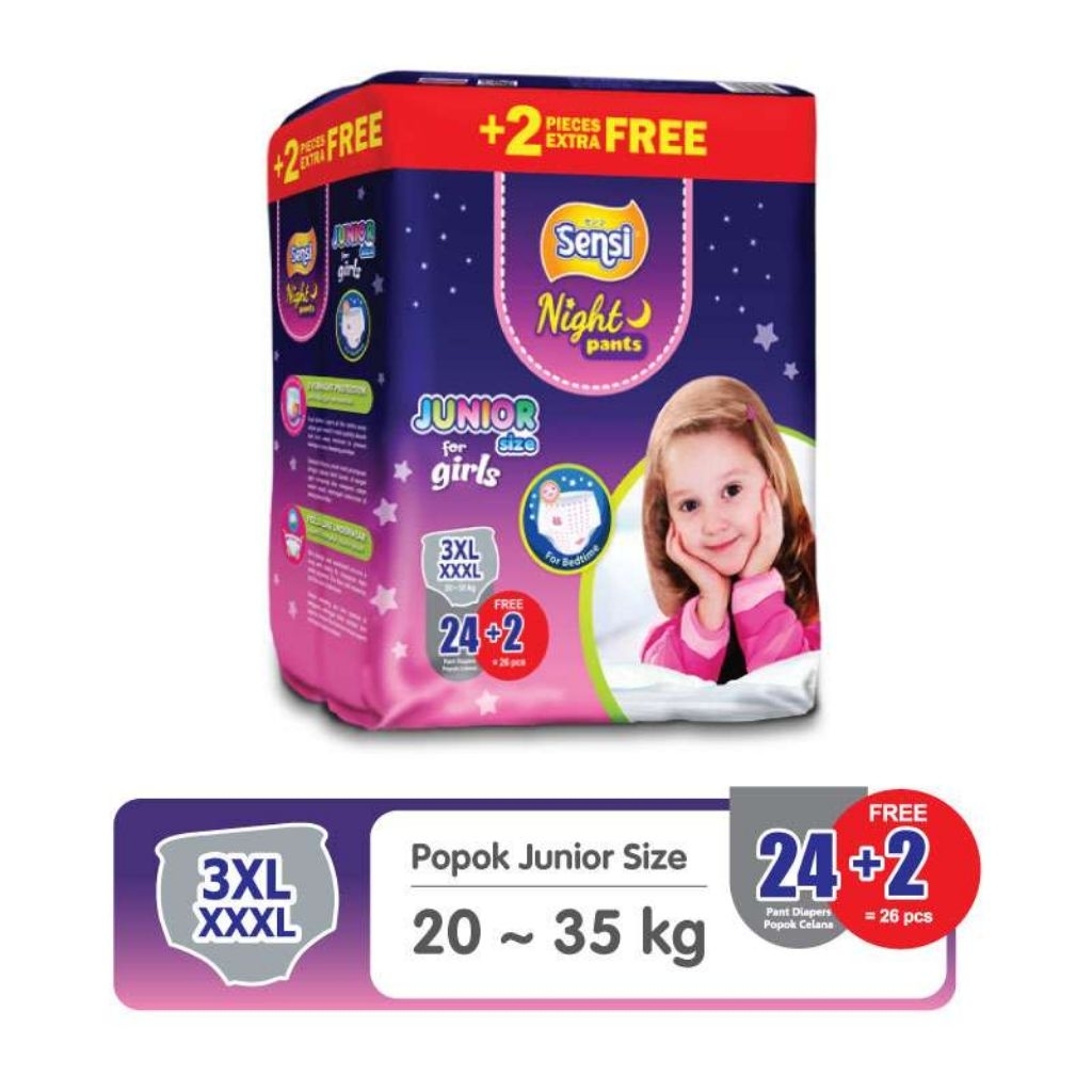 SENSI NIGHT PANTS XXXL24+2 GIRL