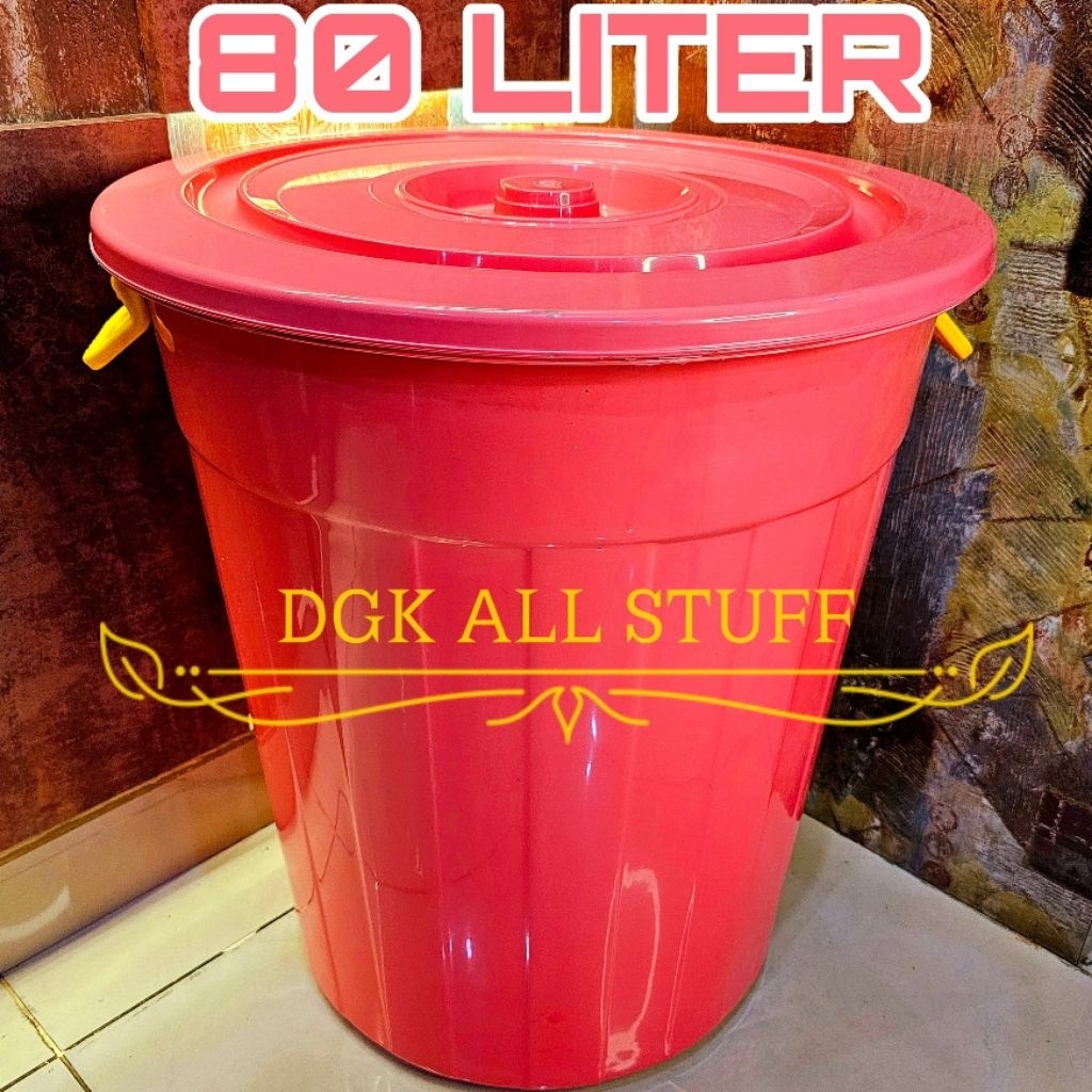 Tong Gentong Ember Bak Bertutup Tutup Air Kamar Mandi Toilet WC Sampah Outdoor Luar Rumah Tinggi Jum