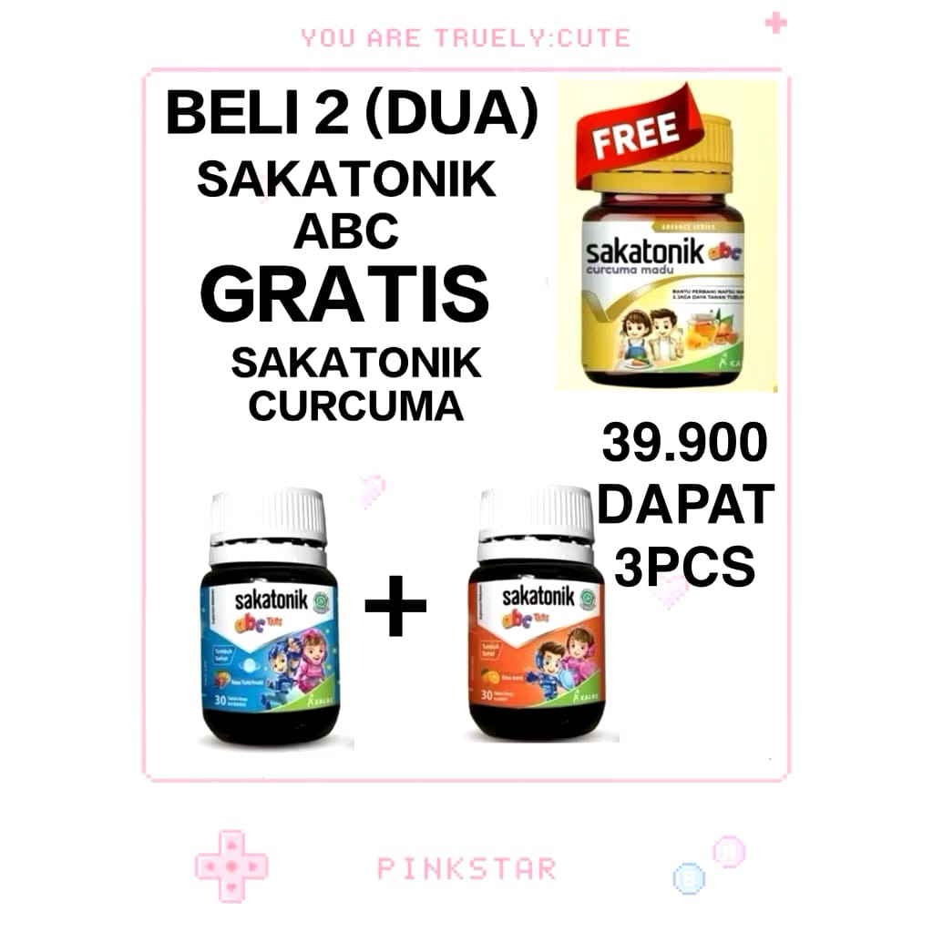 SAKATONIK ABC 2 BOTOL FREE 1 BOTOL SAKATONIK CURCUMA (BUNDLING 2 SAKATONIK ABC FREE 1 SAKATONIK CURC