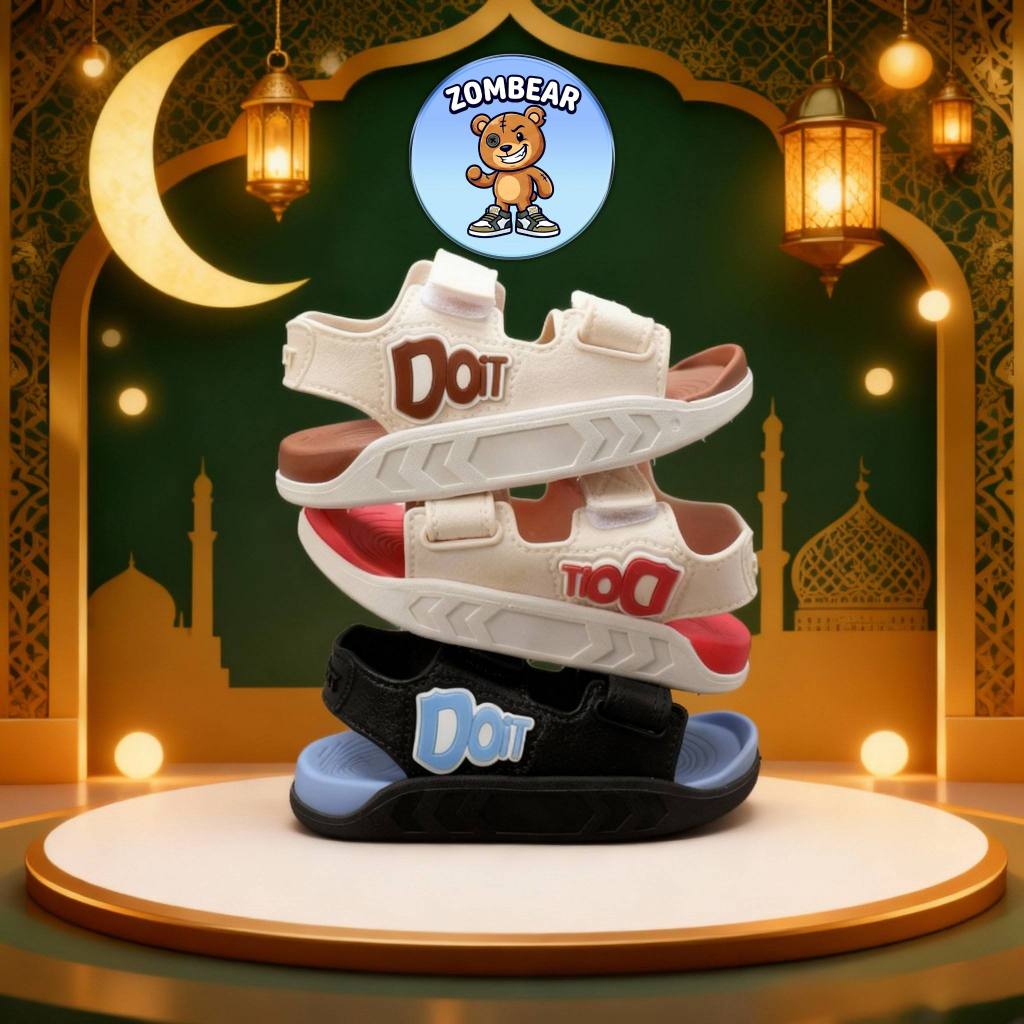 ZOMBBEAR Sandal Anak Cowok Cewek Umur 2 - 8 Tahun Casual Nyaman Anti Licin YNTXB801