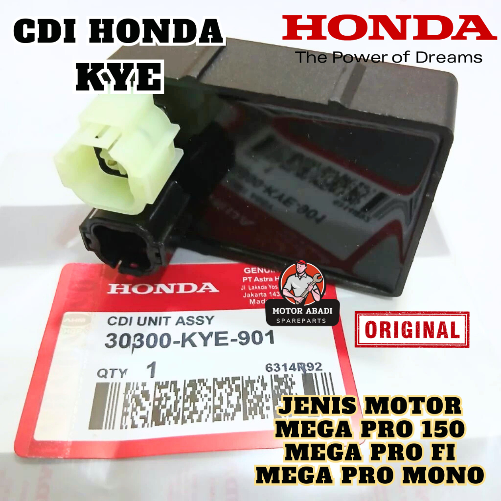 30410-KYE-901 ORIGINAL CDI Unit Comp KYE Honda Mega Pro 150 Mega Pro FI Mega Pro Mono