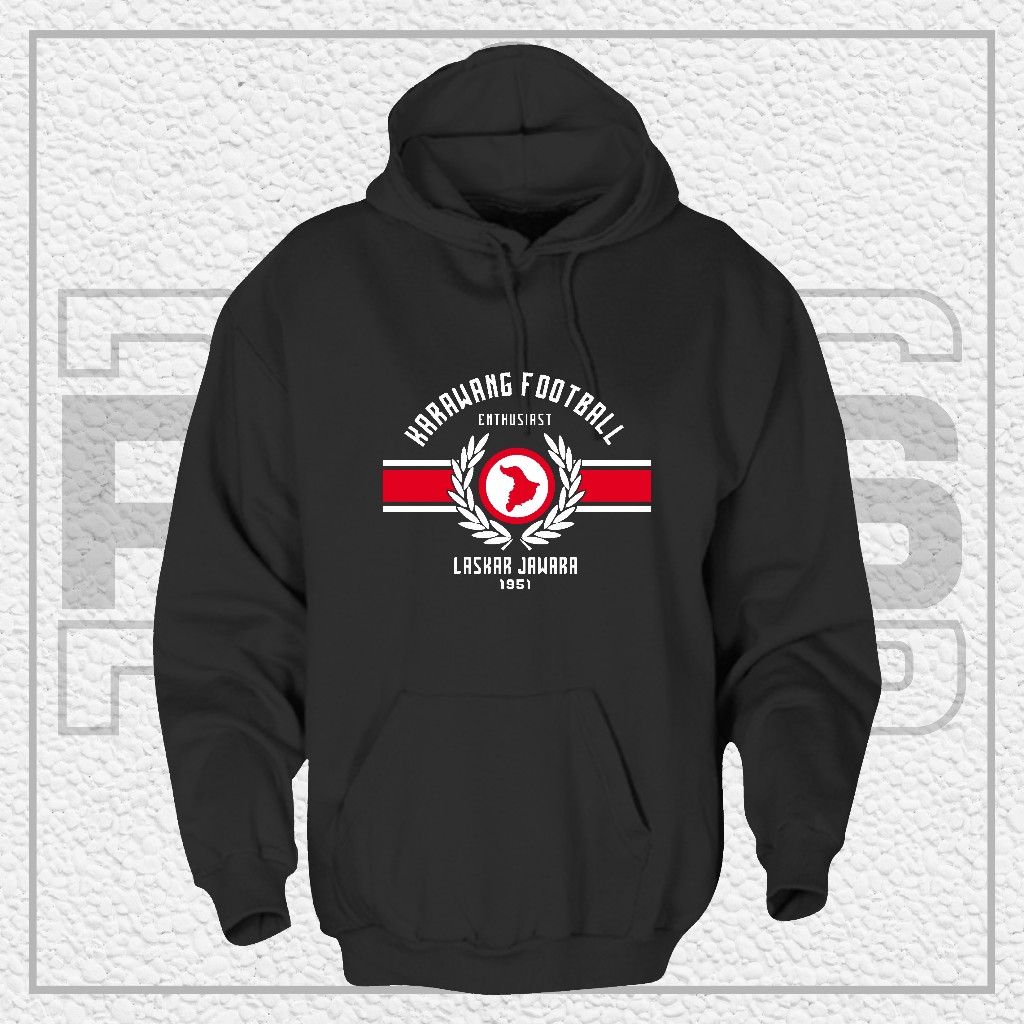 Hoodie Jaket Supporter KARAWANG FOOTBALL ENTHUSIAST || Jaket Supporter | Hooligans | PERSIKA KARAWAN