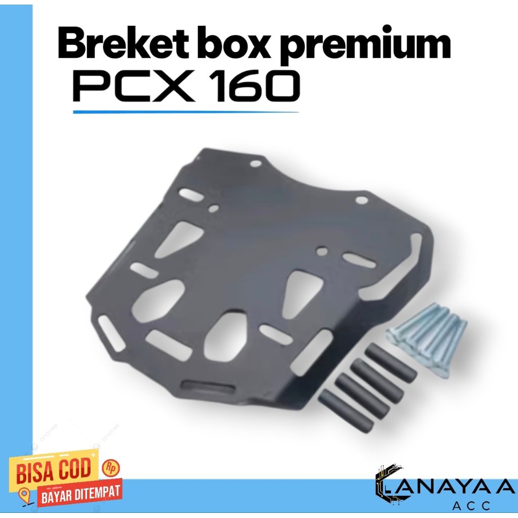 Breket Box Motor PCX 160 Premium | Dudukan Box Belakang Kuat Tebal | Bracket Box PCX160