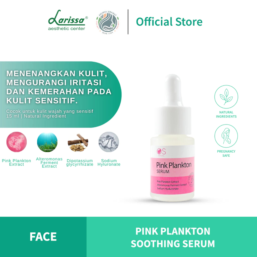 Pink Plankton Serum Larissa, Serum Untuk Kulit Wajah Sensitif