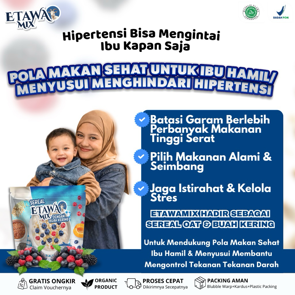 Sereal Diet Kolesterol & Hipertensi Bumil Busui - Membantu Melancarkan ASI Alami – Etawamix Sereal B