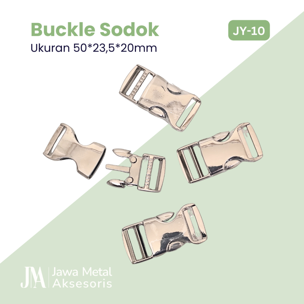 Kancing Sodok Kunci Tas Alloy Silver 20mm Kuat Premium JMA Alloy Buckle JY-10