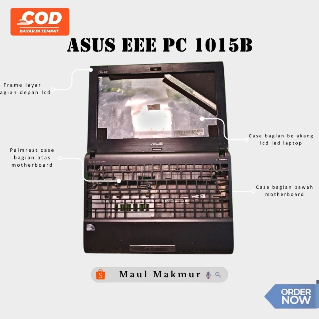 SECOND Casing Laptop Asus Eee PC 1015B | Case Fullset Laptop