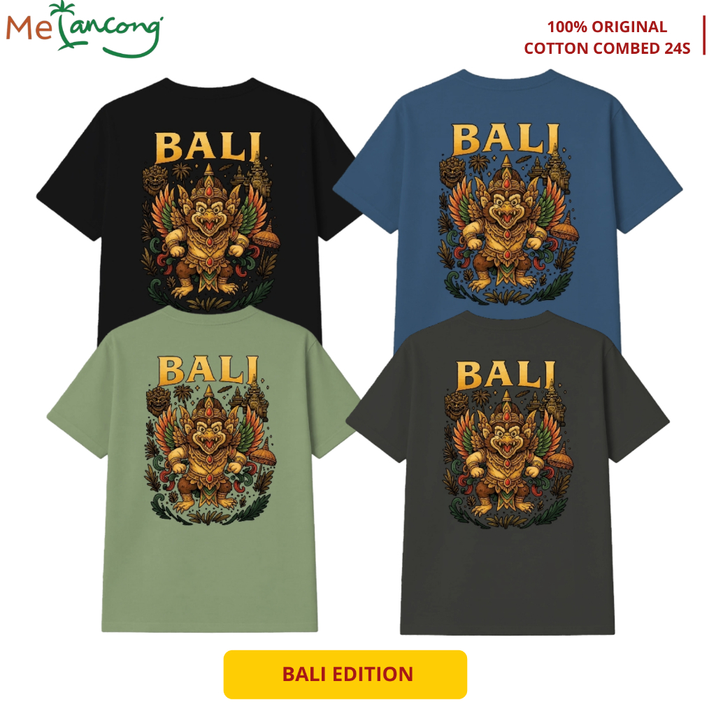 T-shirt Kaos Lengan Pendek Baju Pria Wanita Combed Cowok High Kain Bali KSBL078