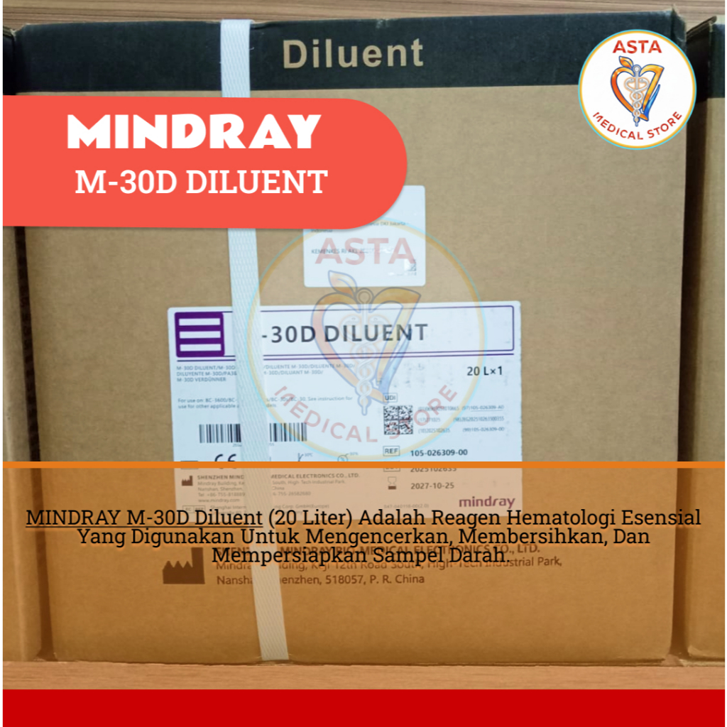 MINDRAY Diluent Hematology M30 20L-diluent 20 Liter